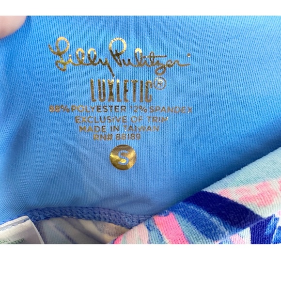 Lilly Pulitzer Luxletic Leggings Pink Blue Size Small - Picture 6 of 9